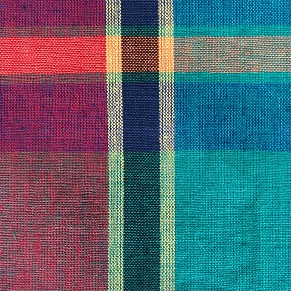 🌈 Tangibles, Vintage Cirque Arc-En-Ciel Madras Plaid Dress - Picture 11 of 16